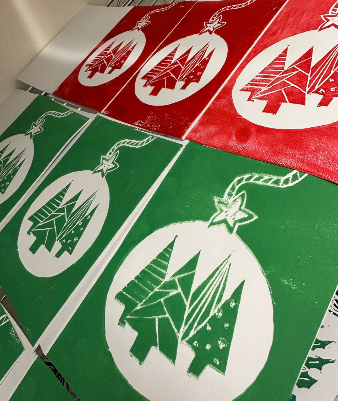 Lino Print Christmas card workshop with Sally Fairclough