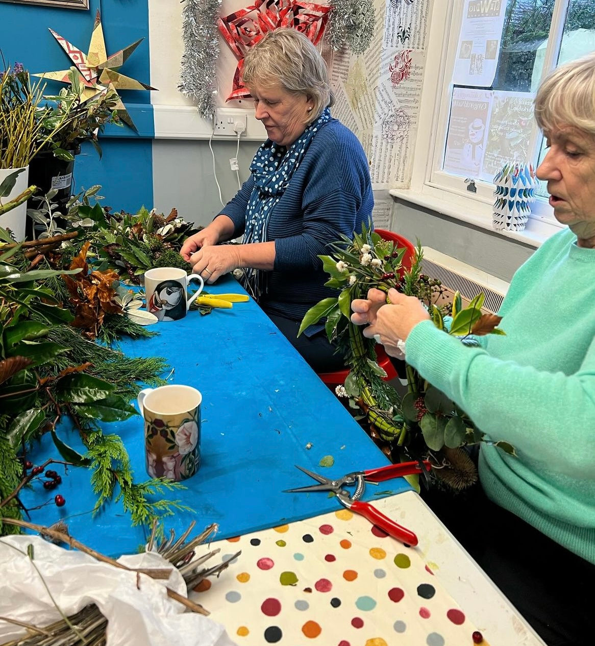 Christmas wreath workshop with Sarahs Garden