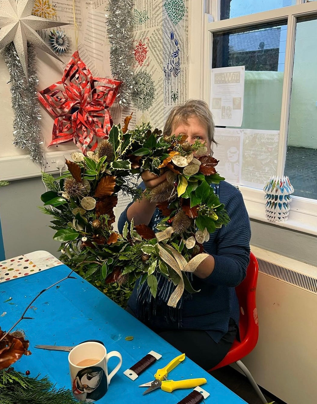 Christmas wreath workshop with Sarahs Garden